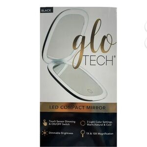Glo Tech Led Compact Magnifying Small
Mirror 1x & 10x Magnification